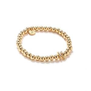NEW DM MERCHANDISING women's crystal letters bracelet - k in gold